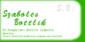 szabolcs bottlik business card